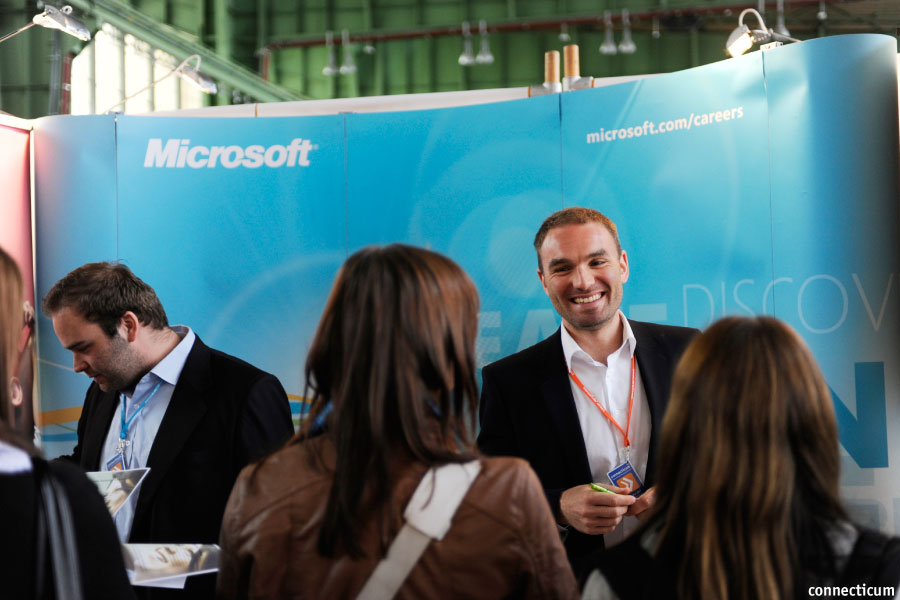 Arbeitgeber Microsoft zum ersten Mal auf der Karrieremesse