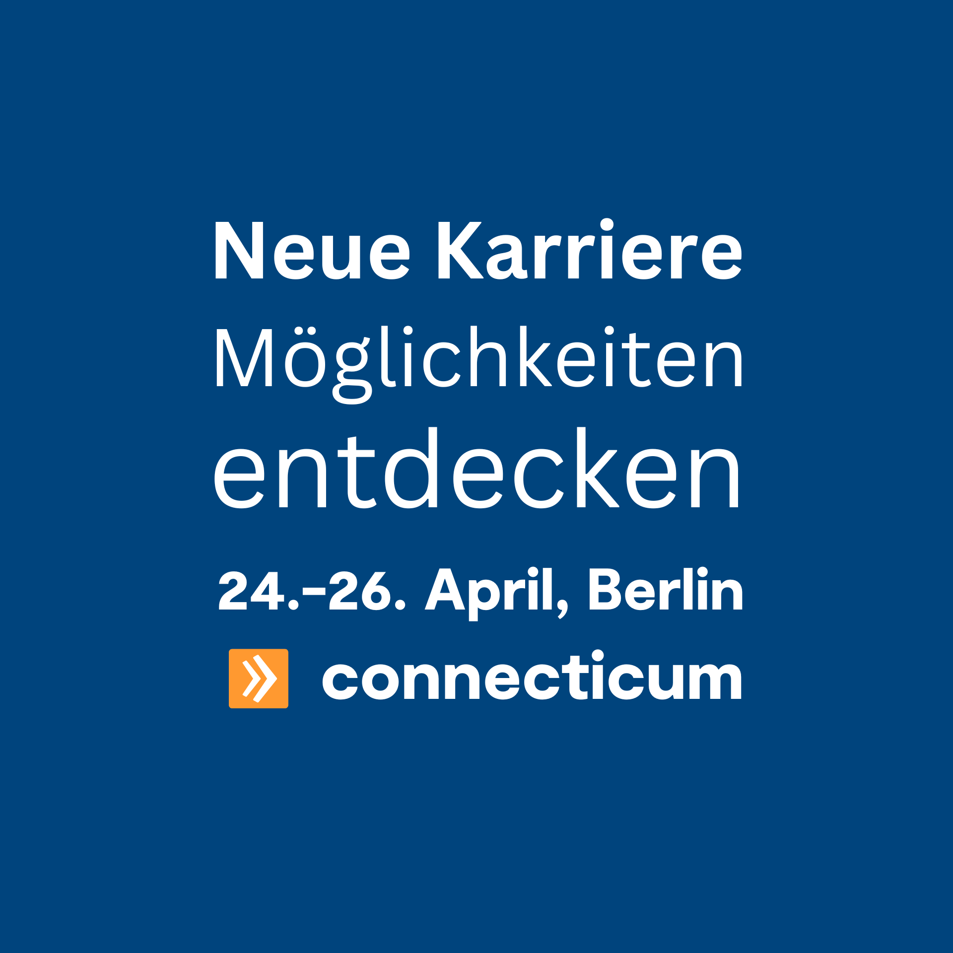 connecticum Messebanner Neue Karriere