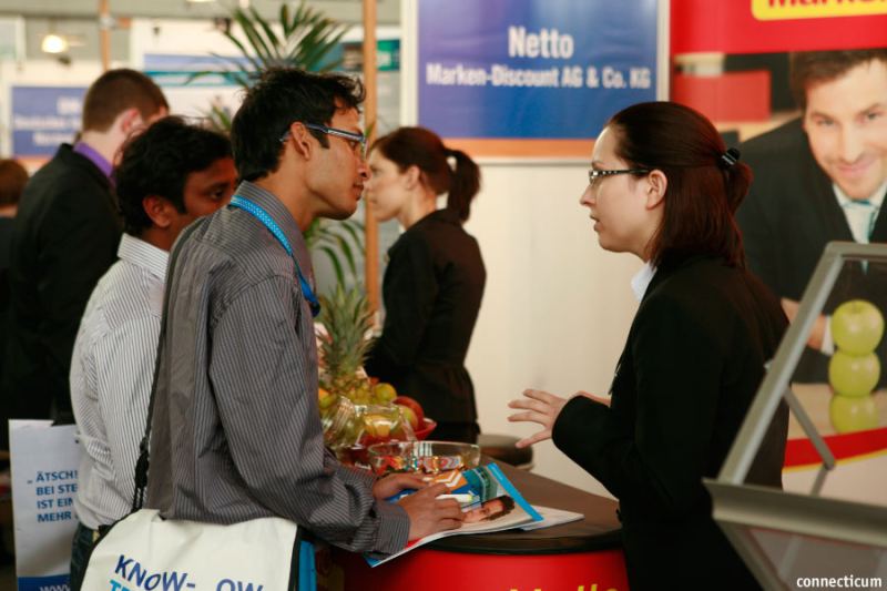 Arbeitgeber Netto nutzt die Jobmesse zur Personalrekrutierung