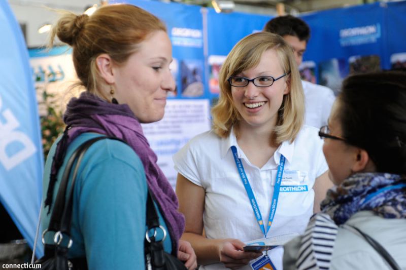 Über Jobchancen im Unternehmen informiert die Firma Decathlon